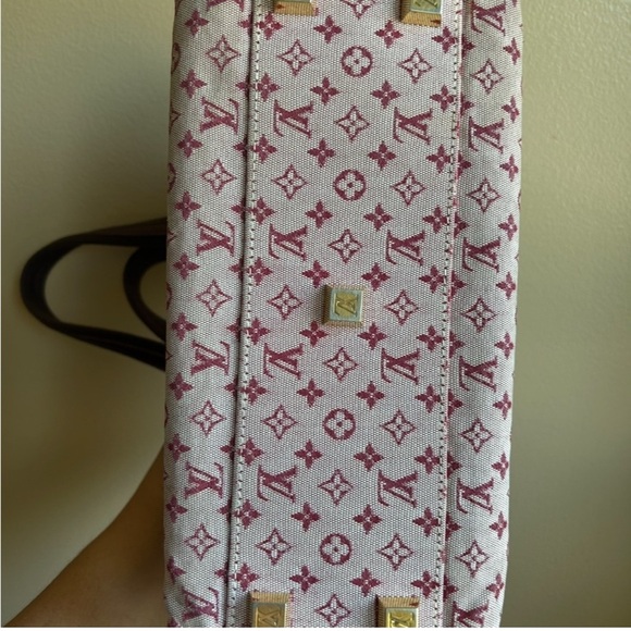 Louis Vuitton Burgundy Monogram Canvas Tote MM • Leather Trim • Authentic - Picture 11 of 16